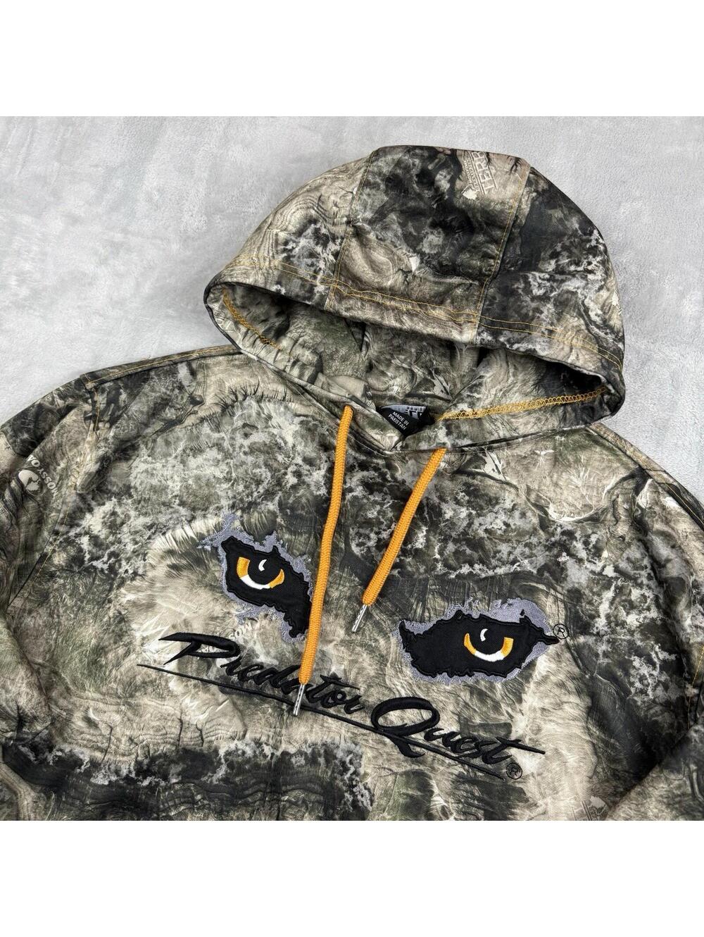 Predator Quest Wolf Eyes Camo Hunting Hoodie Men L Shield Series Blocker Outdoor - Picture 6 of 9